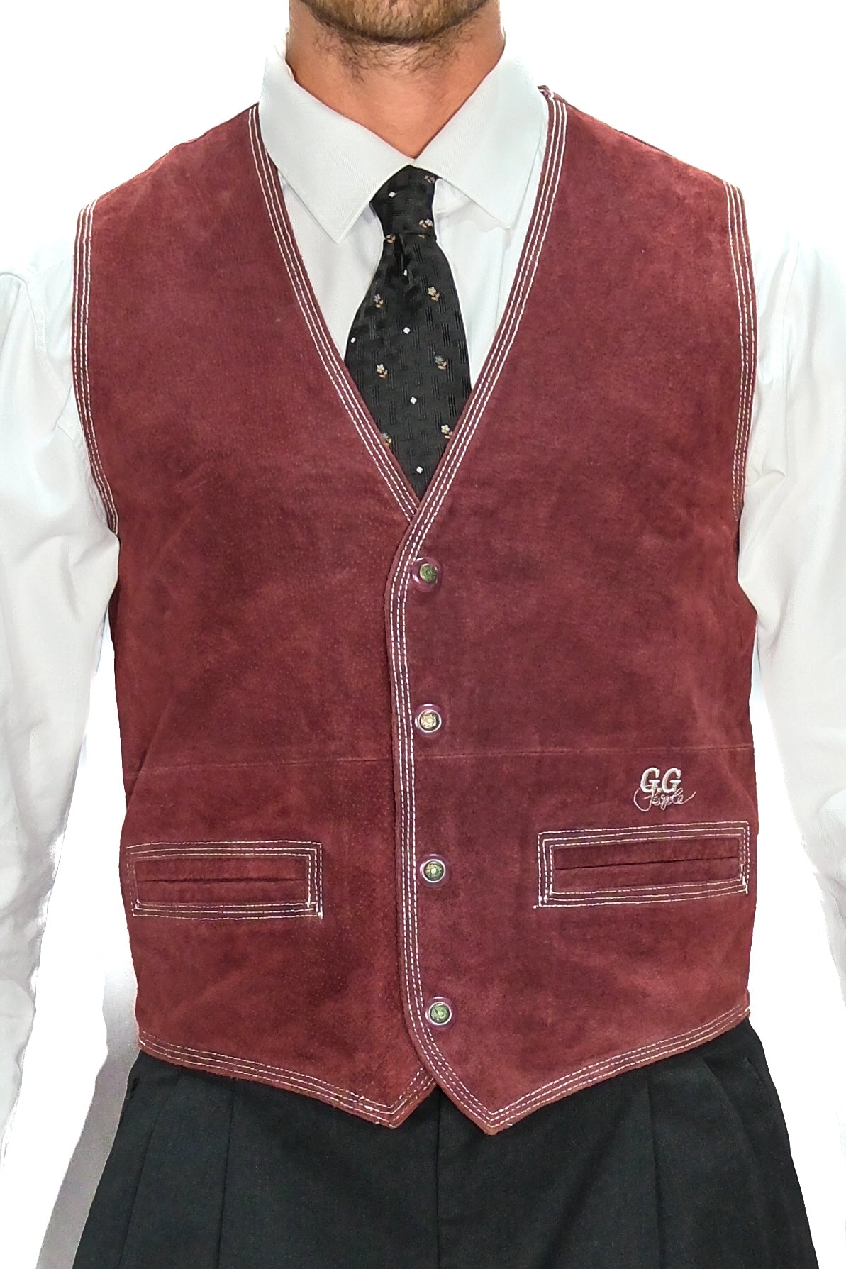 Wildleder Weste Rot