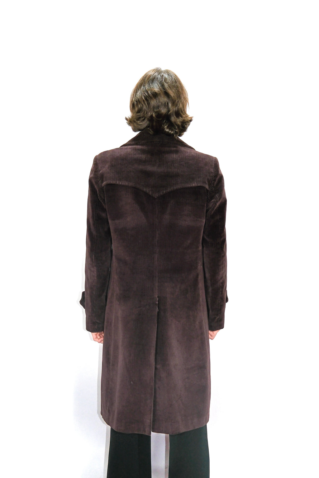 Brauner Cord Trenchcoat Mantel