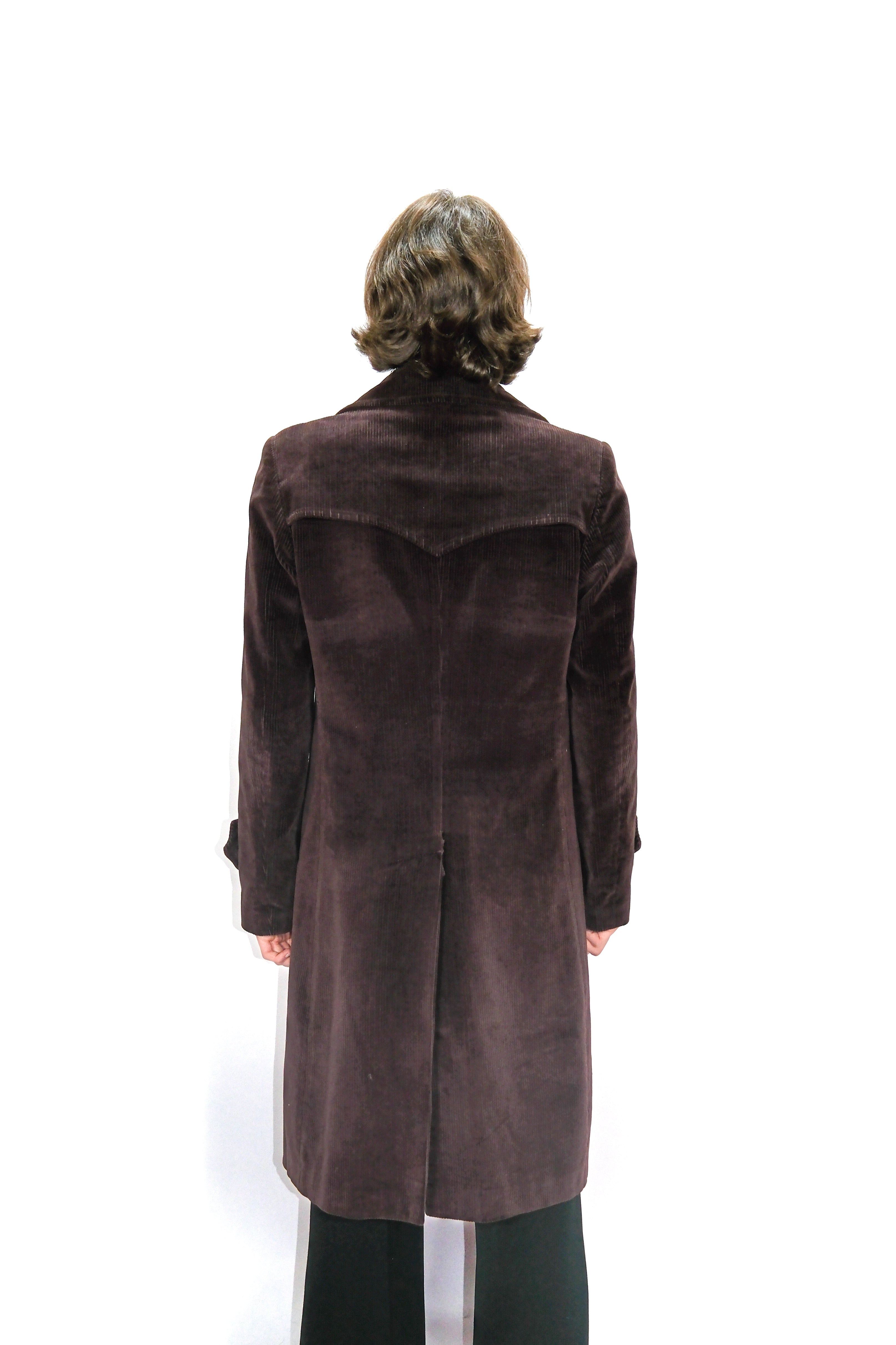 Brauner Cord Trenchcoat Mantel