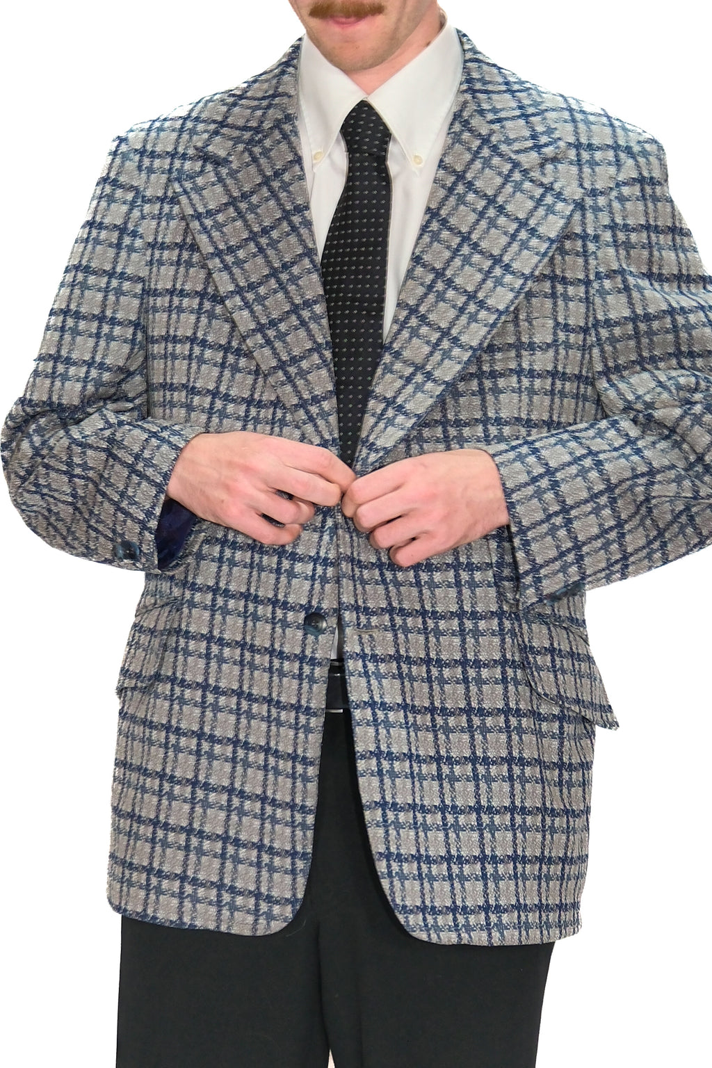 70s Sakko Blau Grün