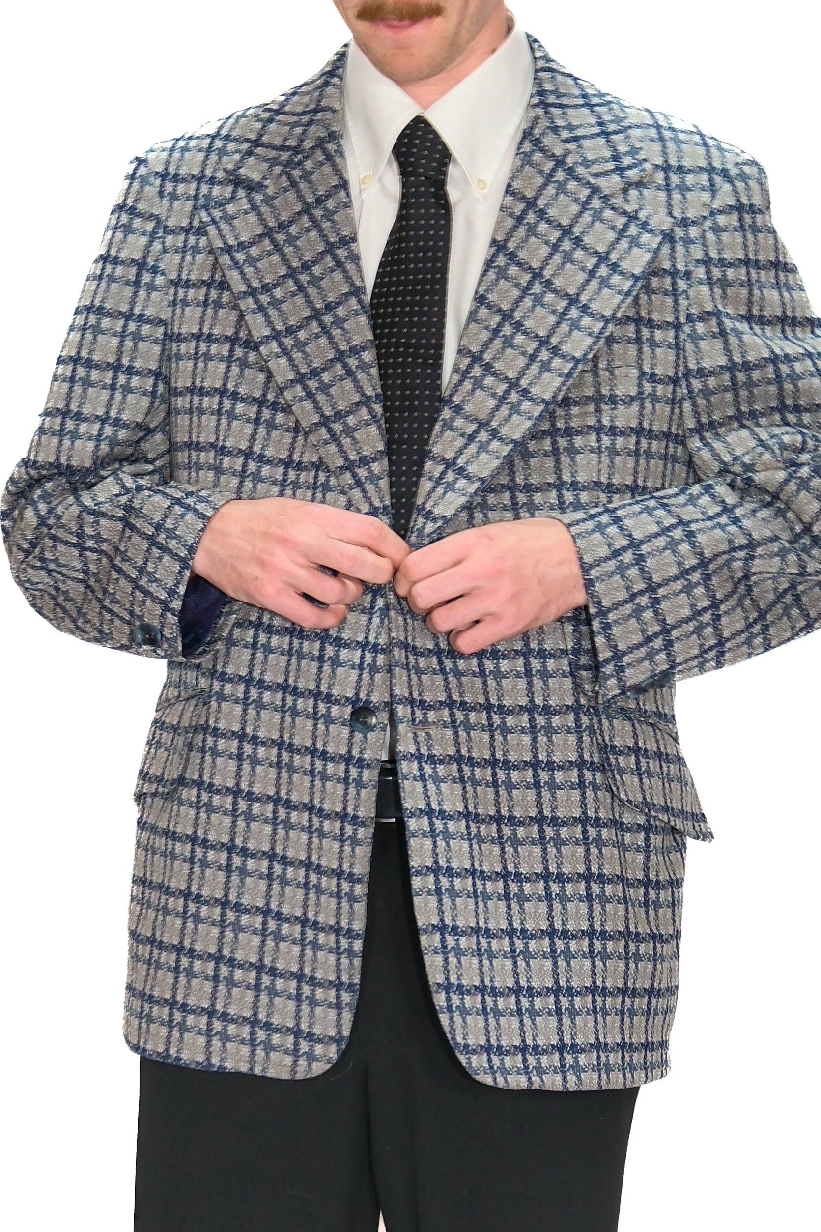 70s Sakko Blau Grün