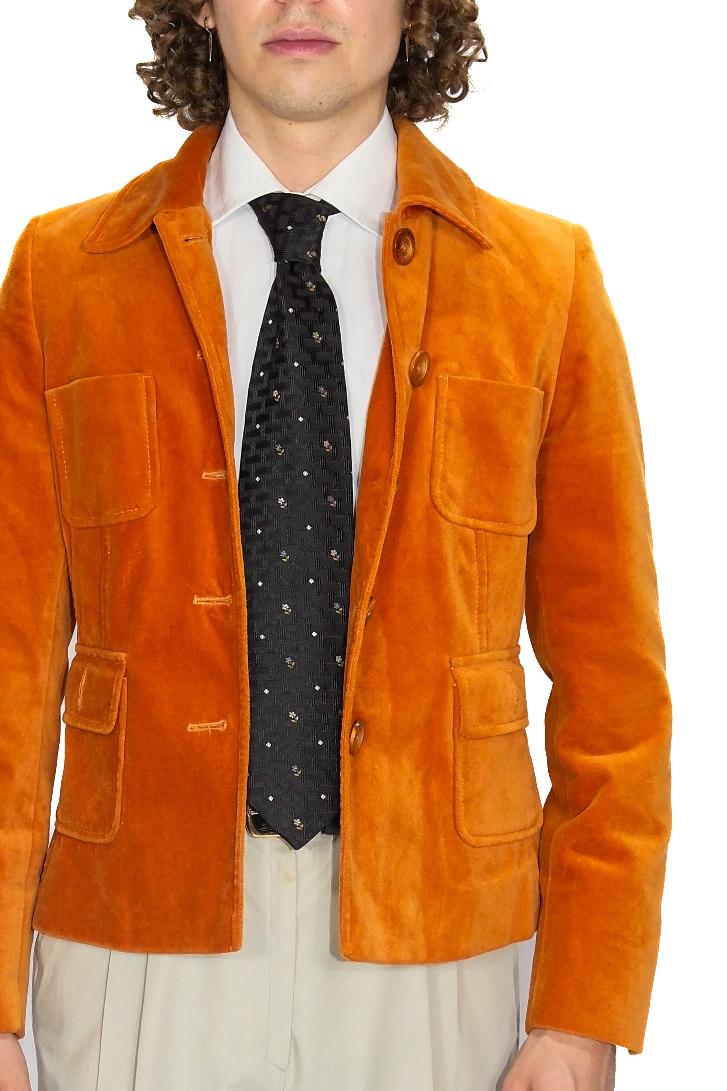 Samt Jacke Orange