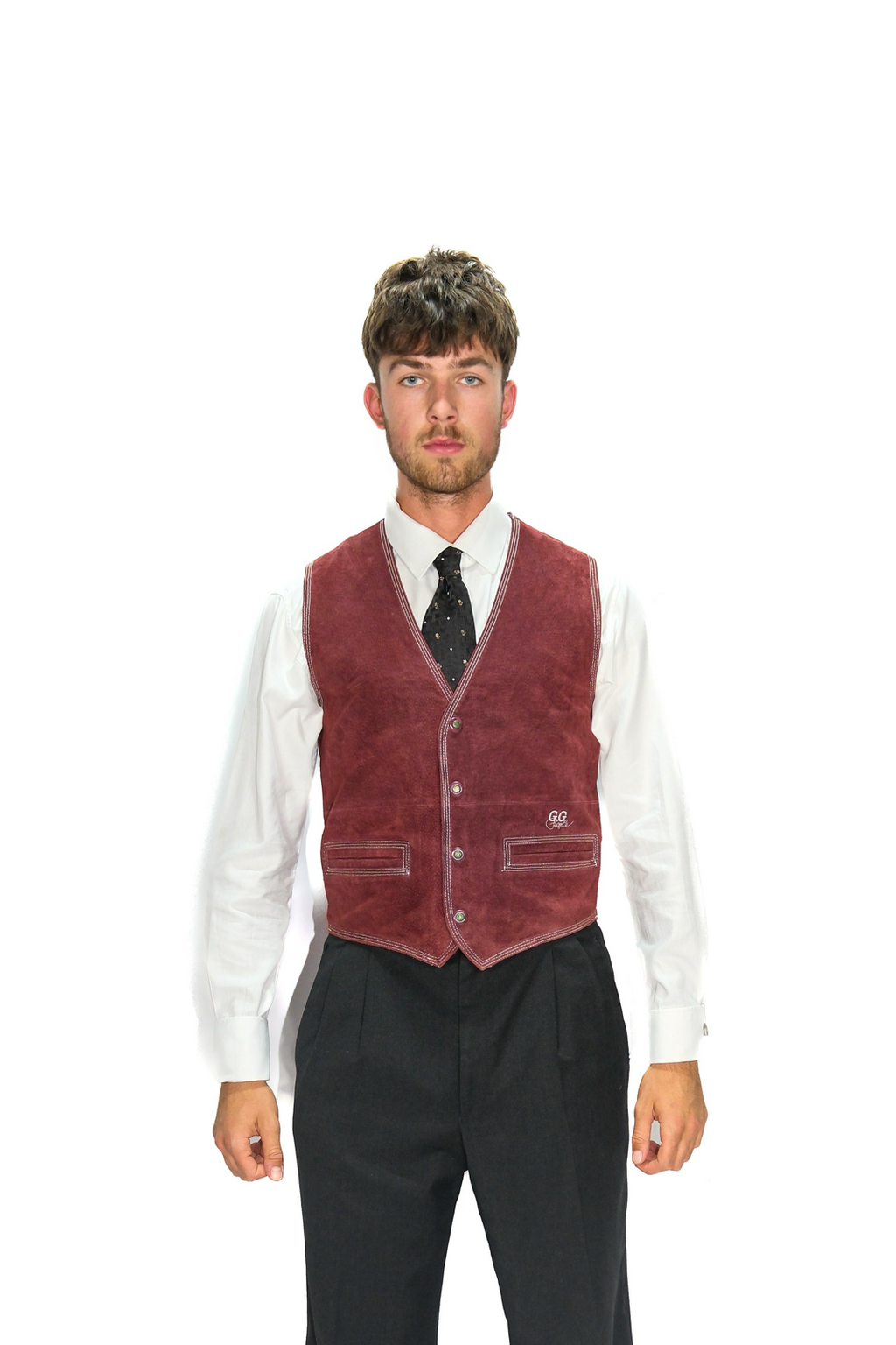 Wildleder Weste Rot
