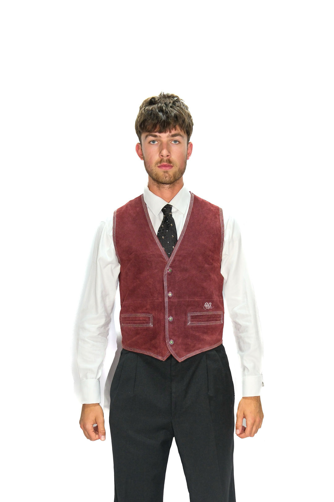 Wildleder Weste Rot