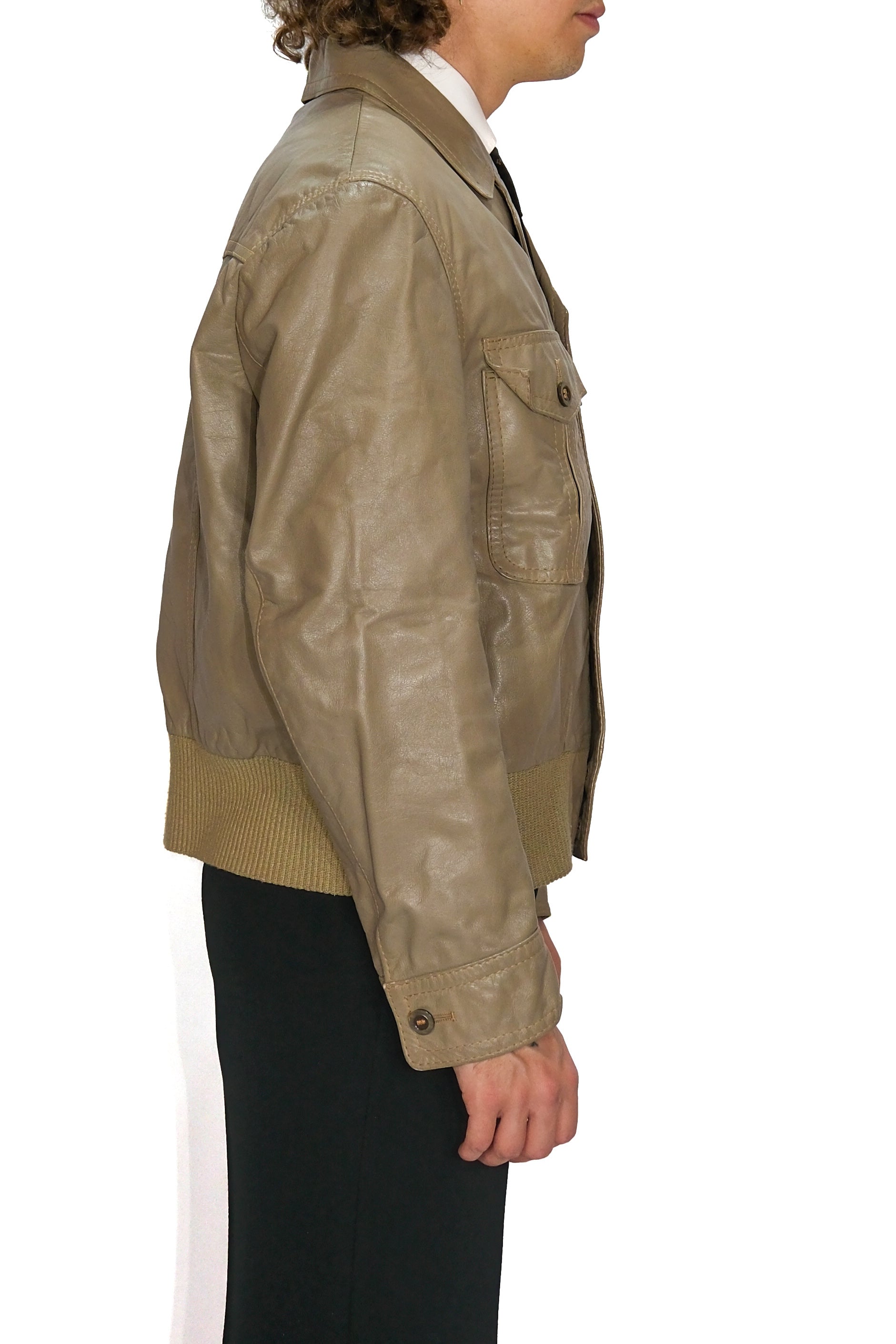 Lederjacke Bomber Braun