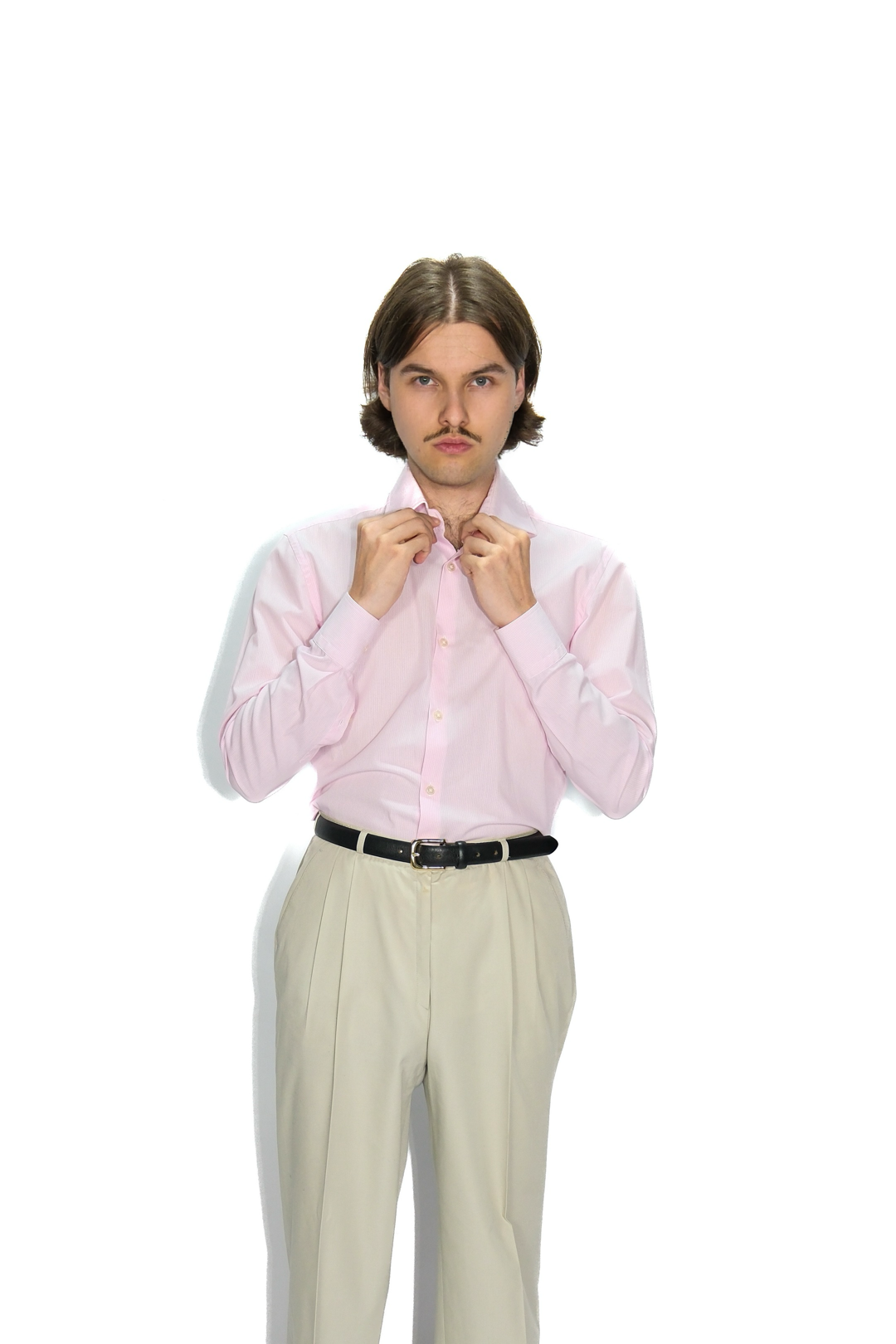 Hugo Boss Hemd Rosa Weiß Gestreift