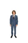 70s Anzug Mittelblau