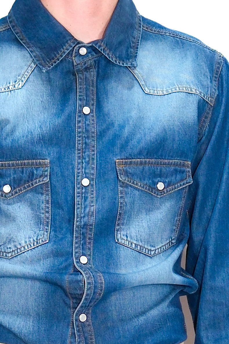 Denim Shirt Blau Washed