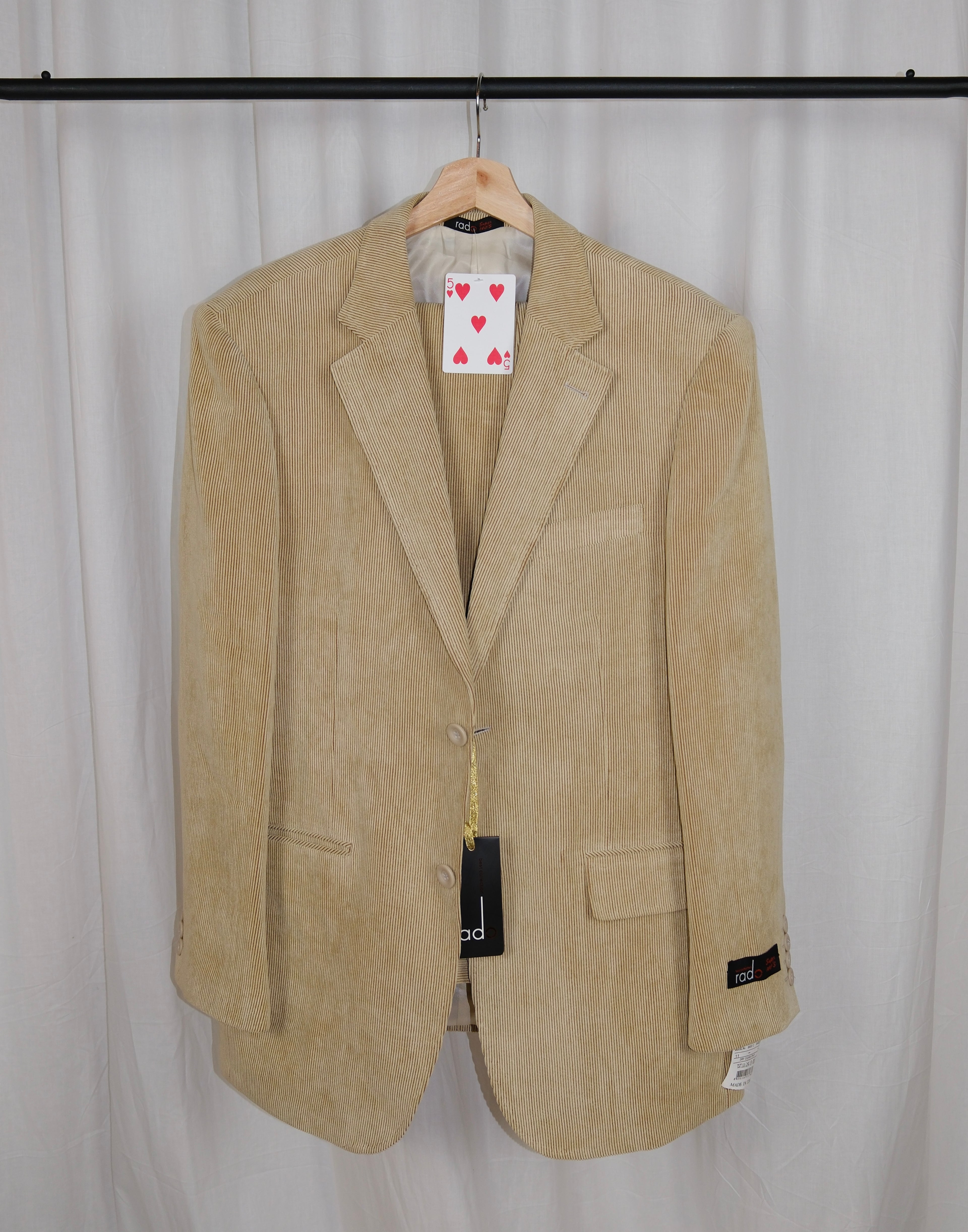 Cordanzug Beige