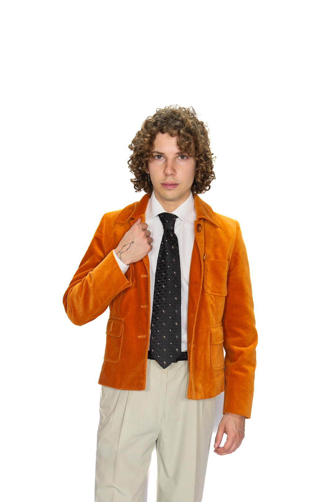 Samt Jacke Orange