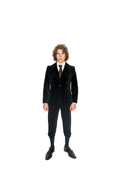 Samtanzug Schwarz mit Stickerei und Kniebundhose