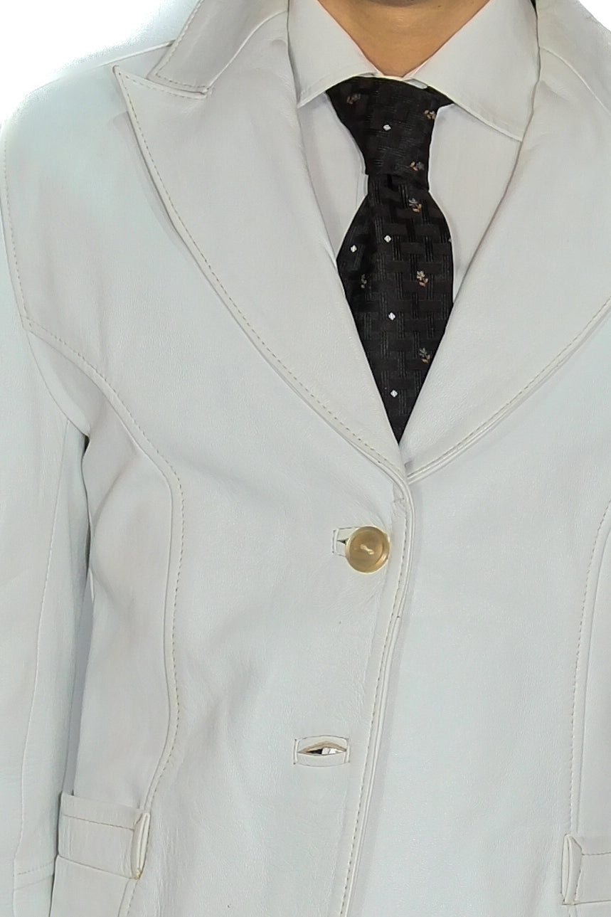 Ledersakko in Weiß