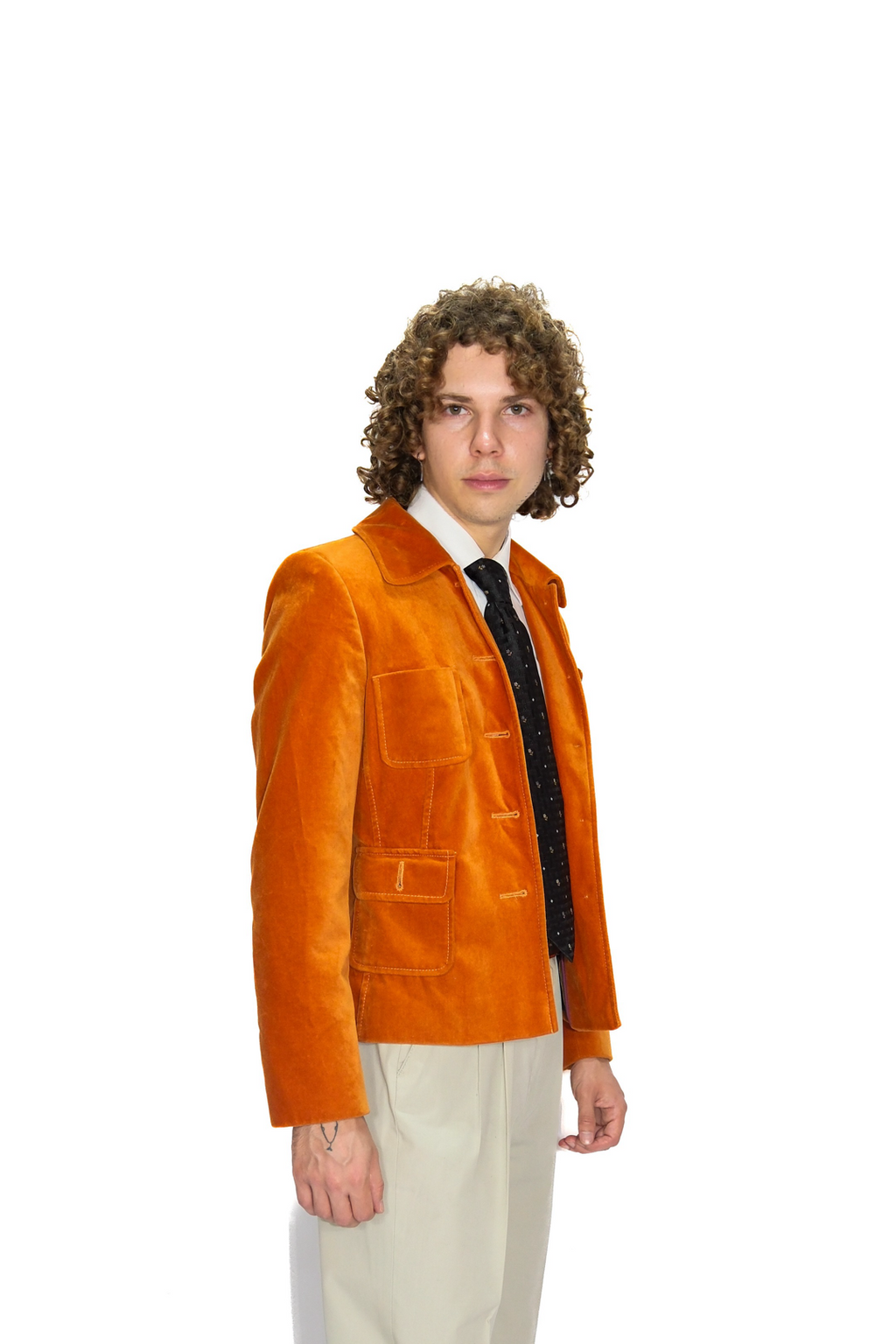 Samt Jacke Orange