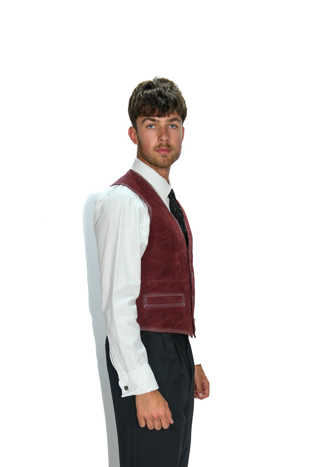 Wildleder Weste Rot
