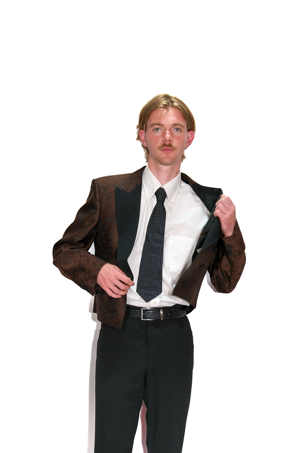 Kurzes Sakko Schwarz Braun