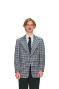 70s Sakko Blau Grün