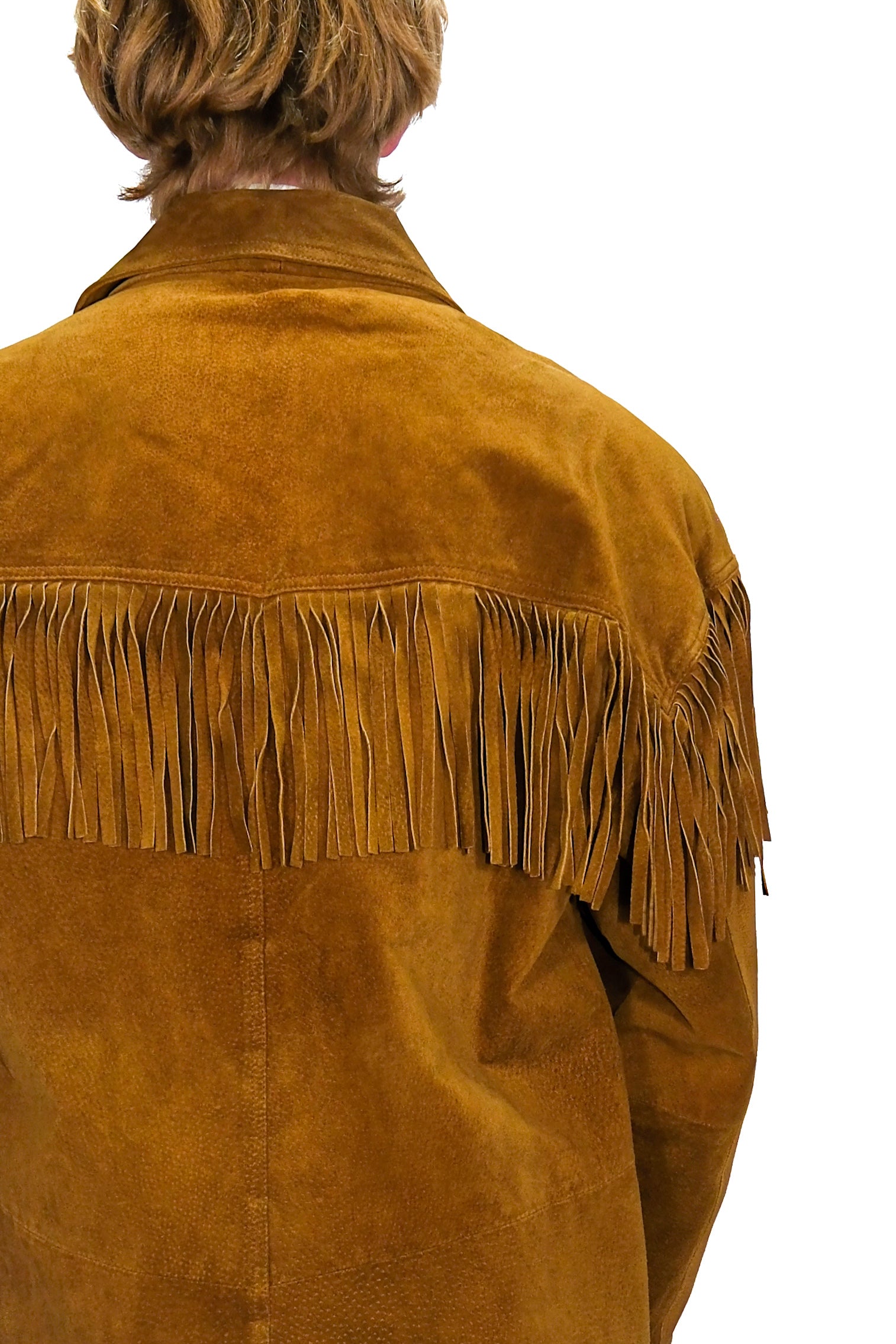 Western Lederjacke Braun Wildleder