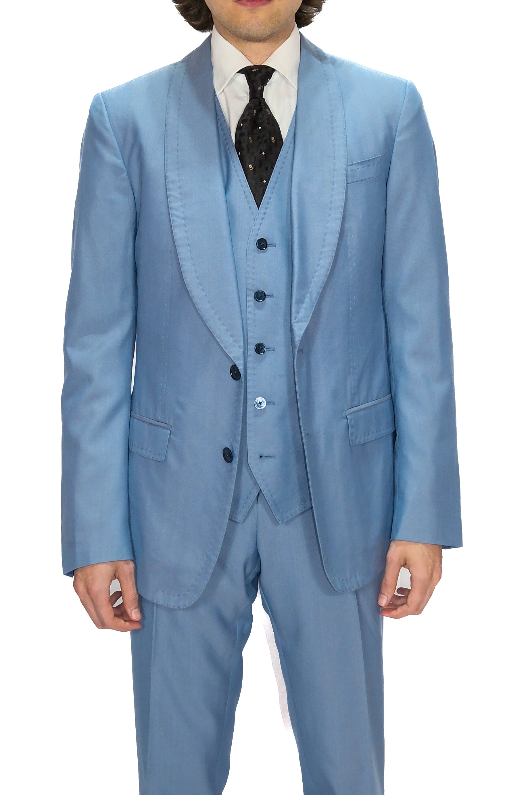 Dolce & Gabbana Anzug Dreiteiler Hellblau
