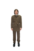 Military Style Anzug aus Seide