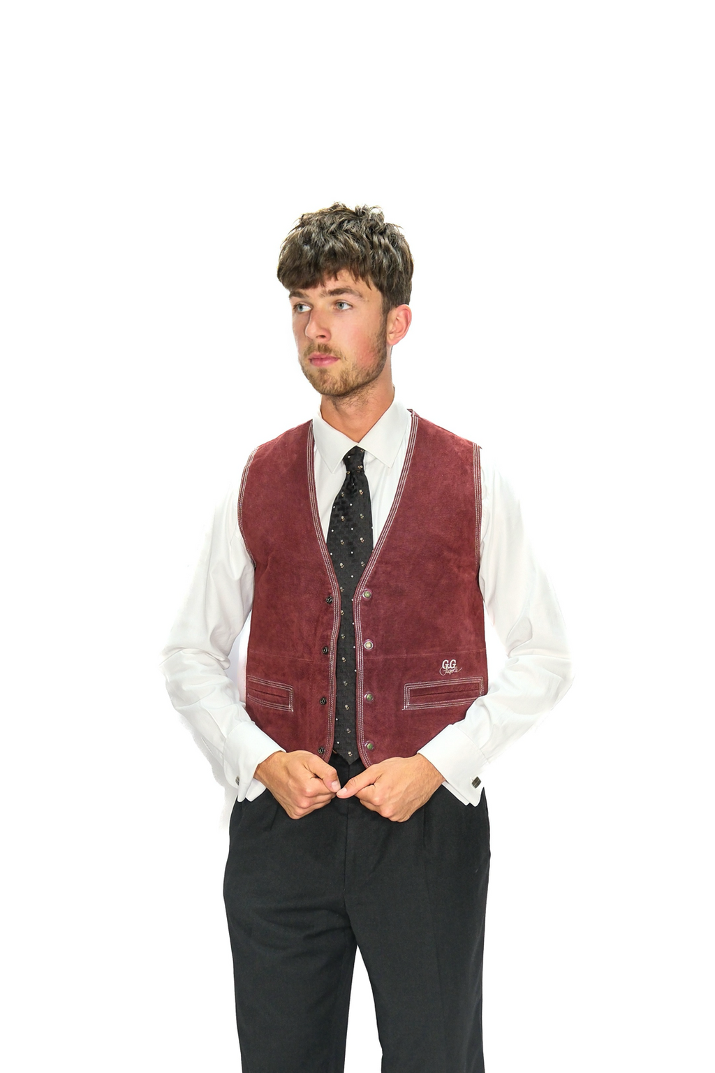 Wildleder Weste Rot