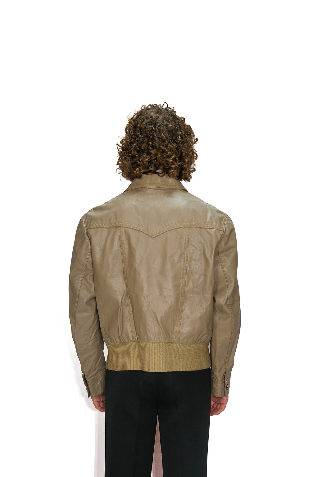 Lederjacke Bomber Braun