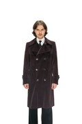 Brauner Cord Trenchcoat Mantel