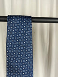 Krawatte Blau mit Hellblauen Kästchen und silbernen Punkten