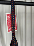 Selbstbinder Fliege Blau Rot Gold